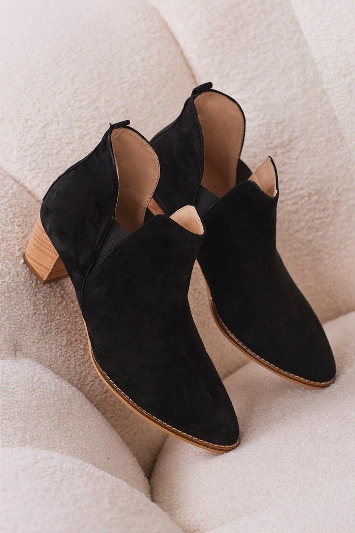 Raven Suede Boots in Black - Pre Order Shoes