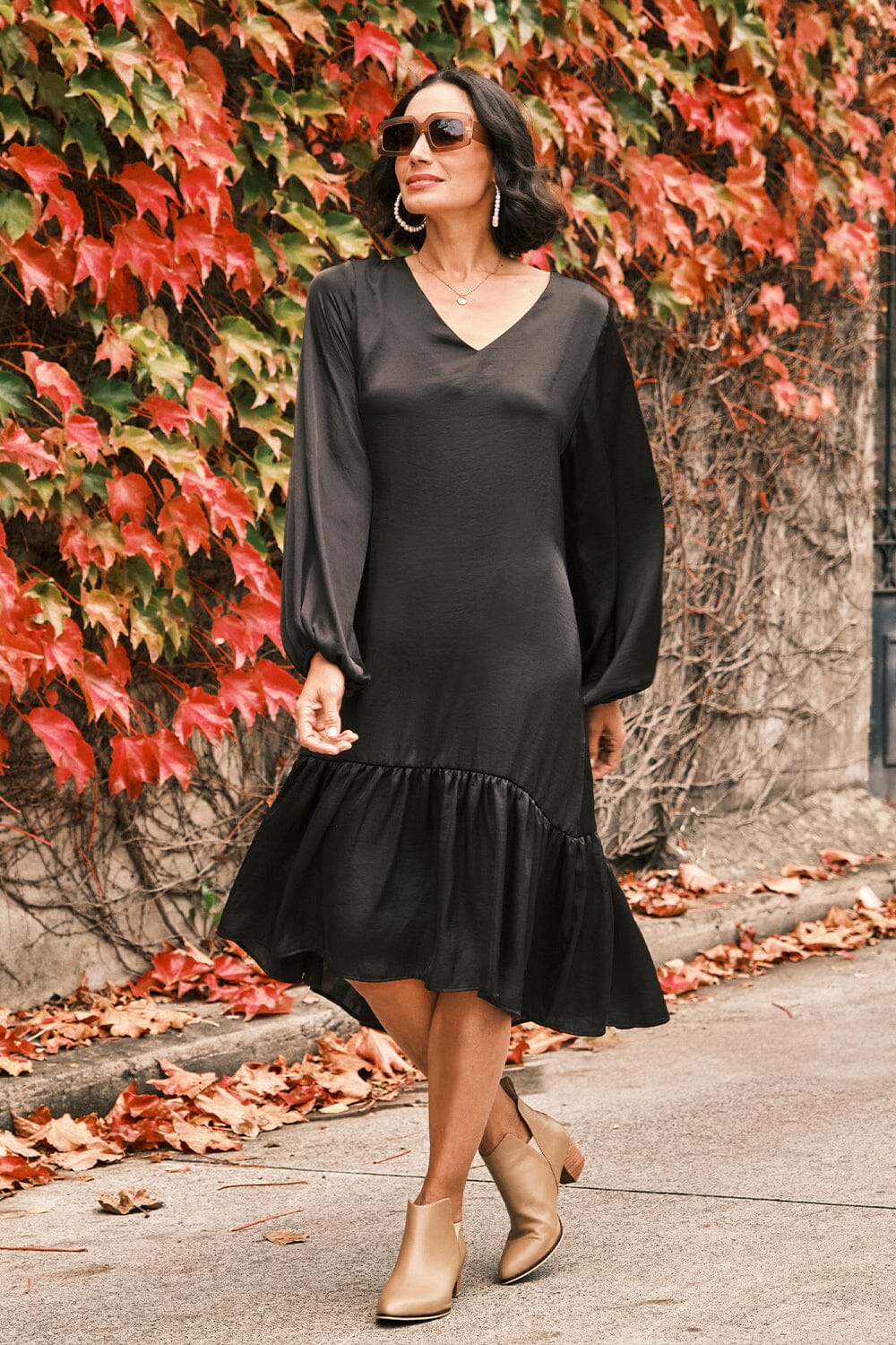 Laurel Long Sleeve Dress Black Dress