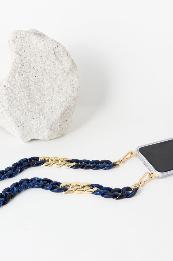 Shyla Acrylic Mobile Phone Strap Navy Accessories