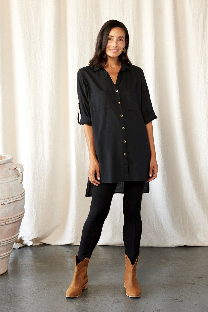 Denver Dress Shirt Black Dress-Shirts