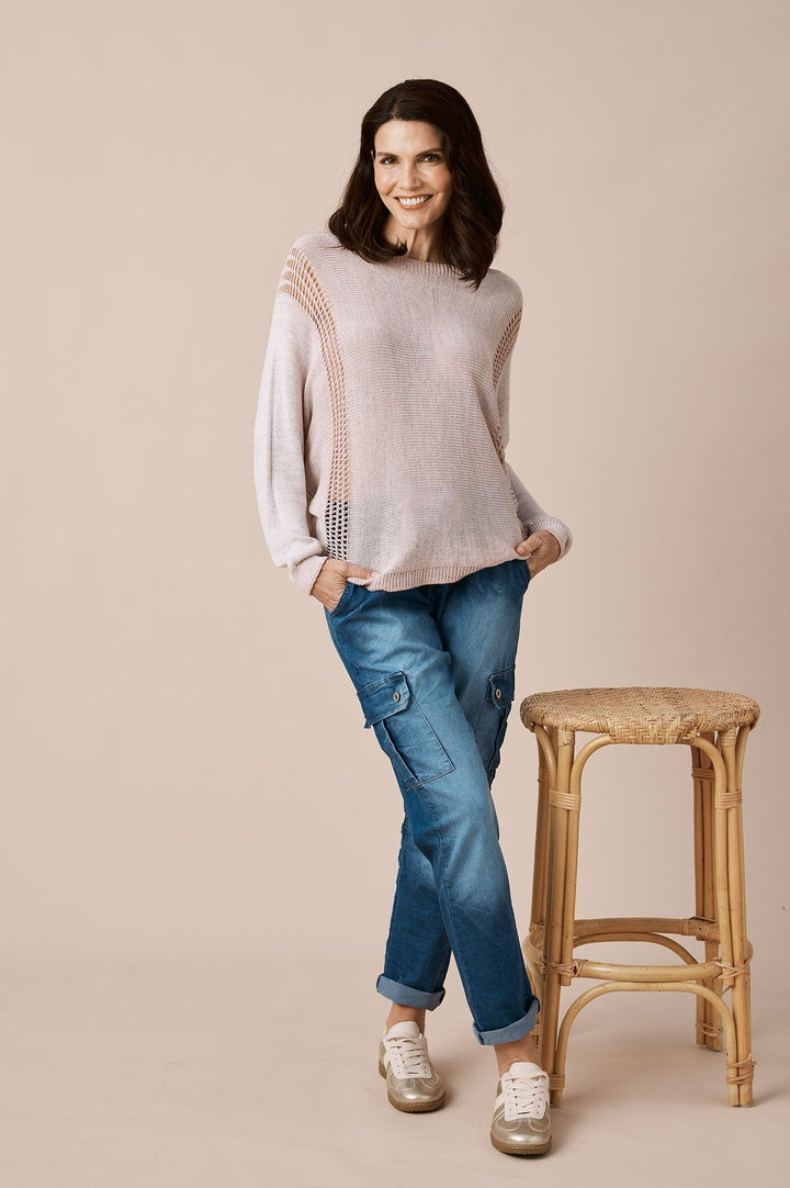 Oriana Light Knitwear Blush Shimmer Knitwear