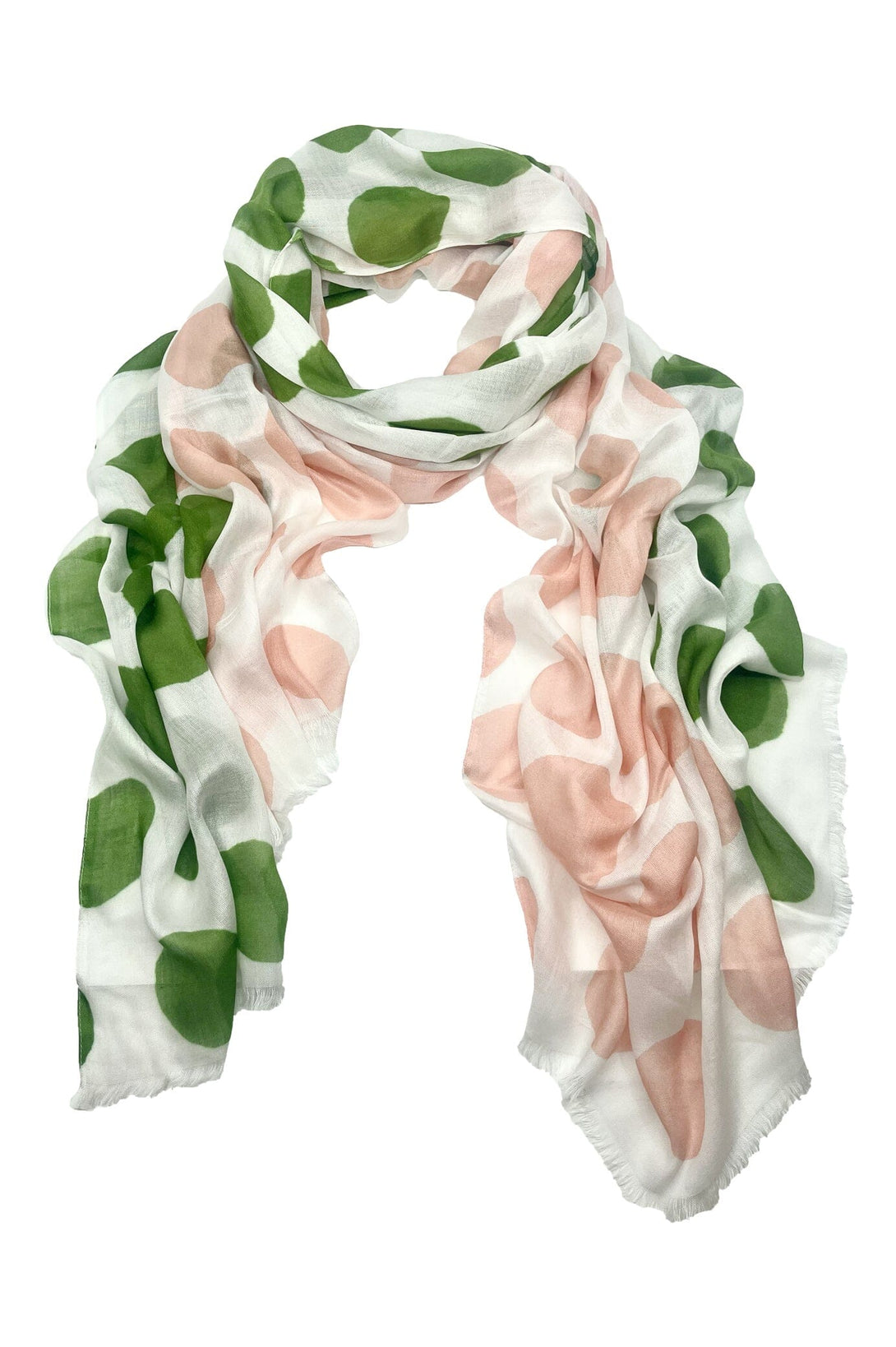 Ally Polka Dot Modal Scarf Pink and Green- Pre Order Scarves