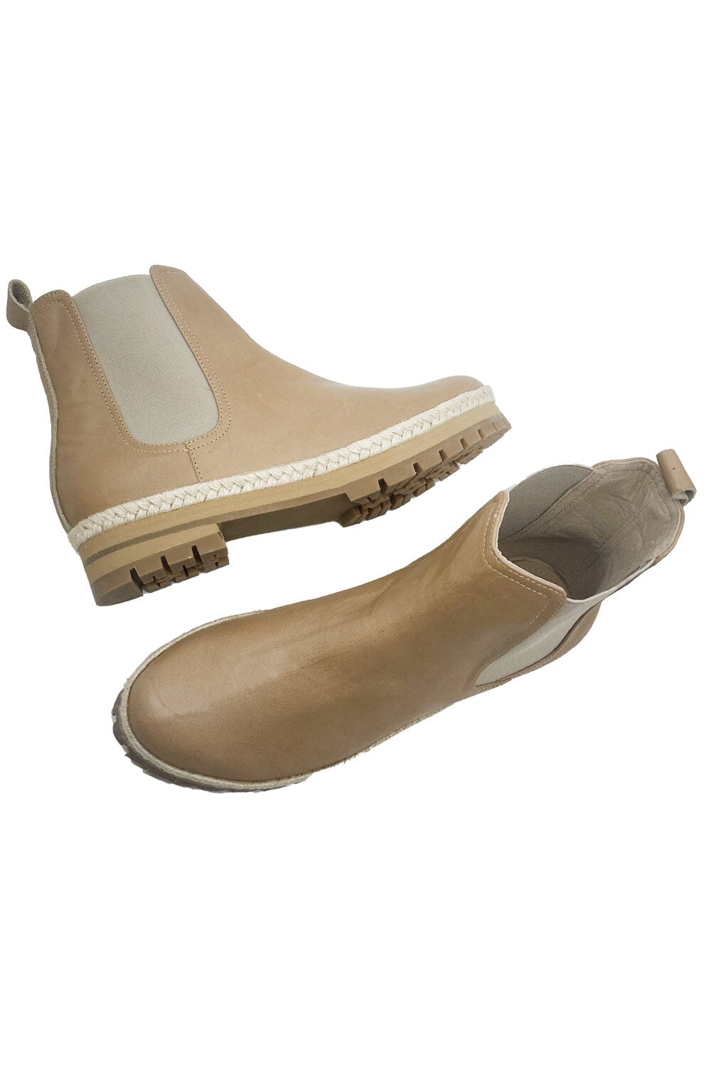 Peyton Leather Ankle Boots Camel Shoes