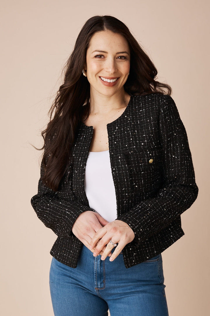 Letizia Tweed Jacket Black Jacket