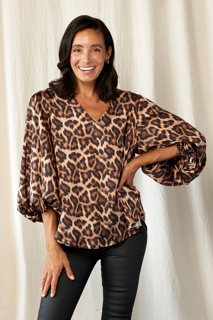 Sovana Long Sleeve Top in Anika Print Tops