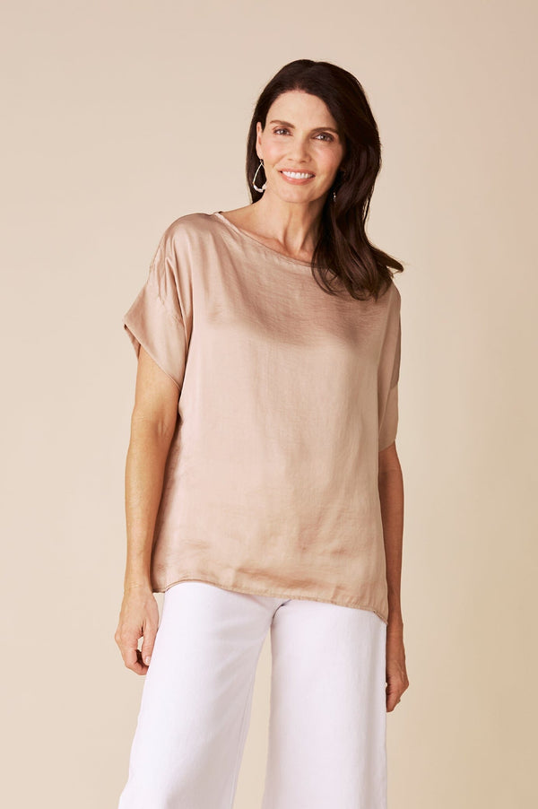 Bianca Short Sleeve Top Espresso Tops