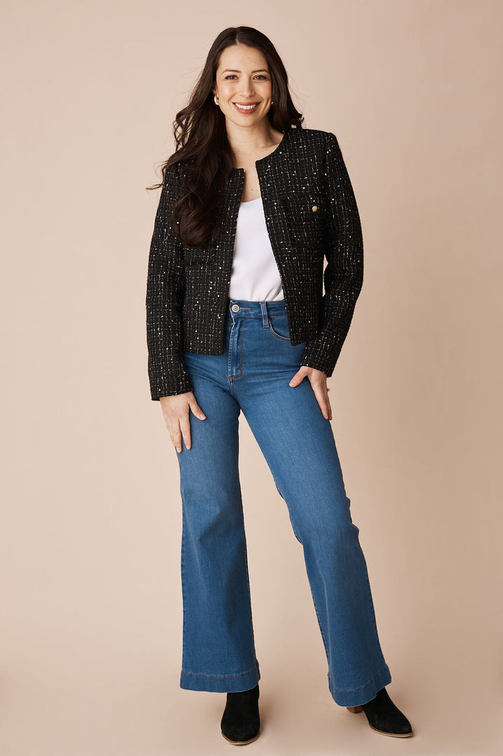 Letizia Tweed Jacket Black Jacket