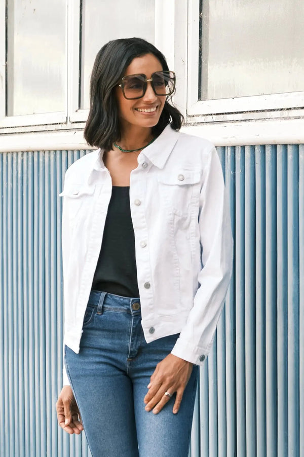 Chelsey Denim Jacket White Jacket