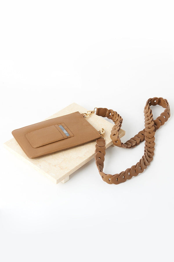 Adelina Mobile Phone Holder Tan Soft Leather Leather