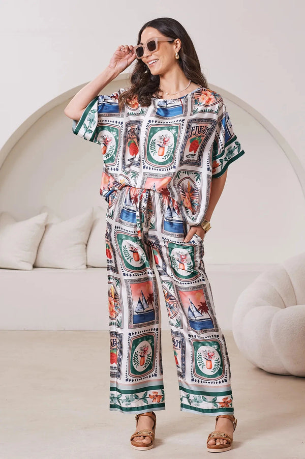 Casey Straight Leg Pants in Rio Print Pants