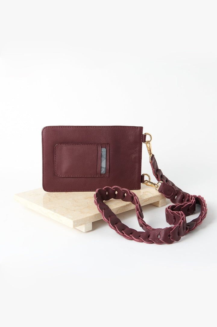 Adelina Mobile Phone Holder Burgundy Soft Leather Leather