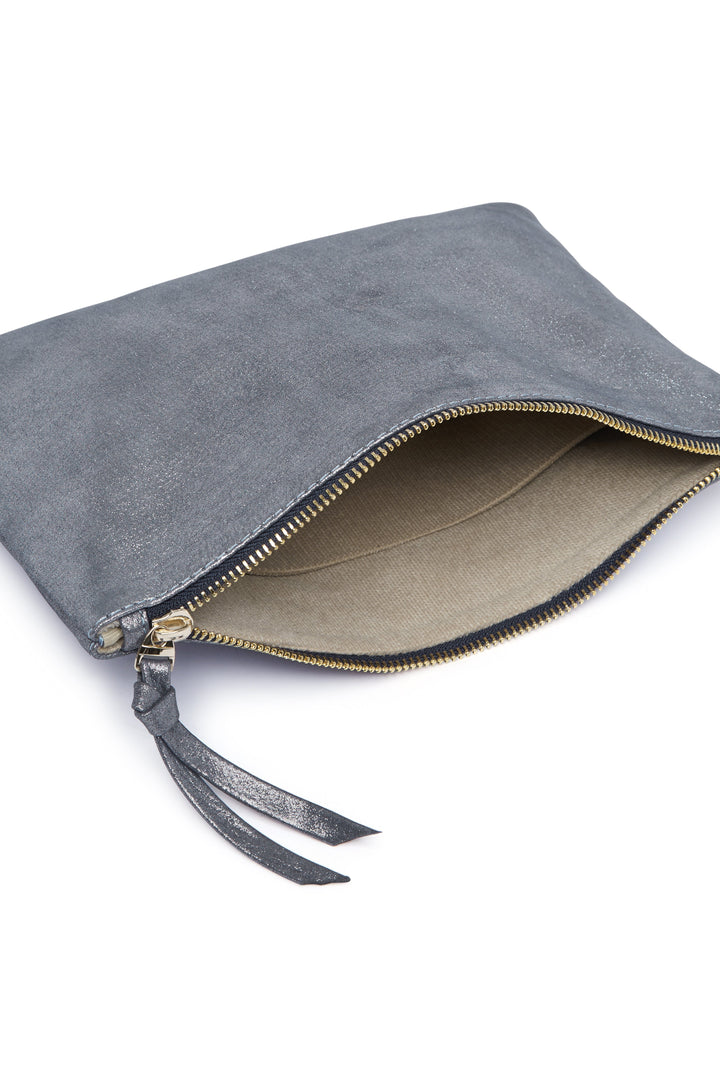 Cassie Clutch Navy Metallic - Pre Order Leather