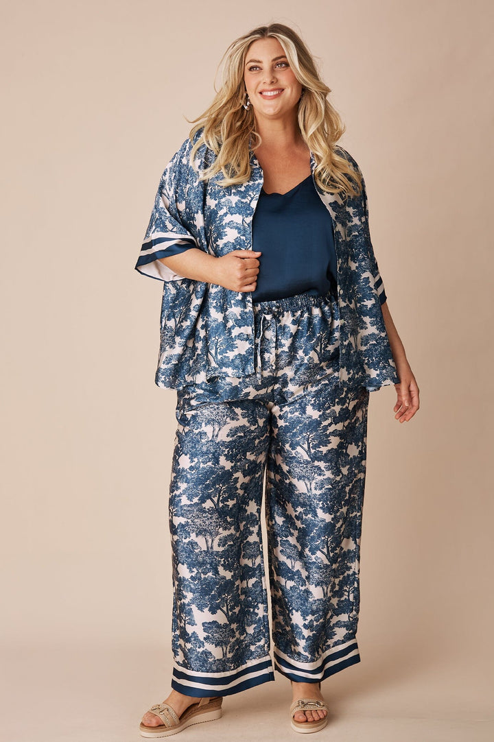 Lisa Print Pants Navy Pants