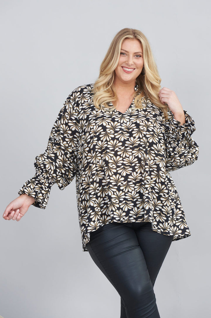 Roxie Floral Print Top Tops | Long Sleeve