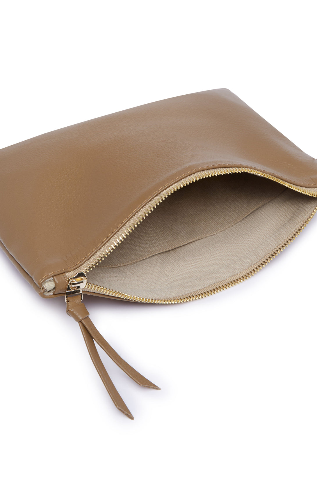 Cassie Clutch Tan Soft Leather - Pre Order Leather
