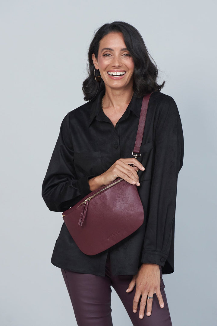 Ramona Leather Handbag Burgundy Leather