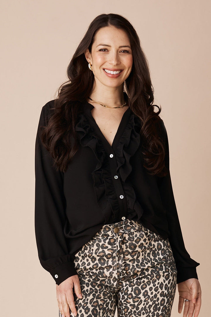 Amery Long Sleeve Top Black Tops