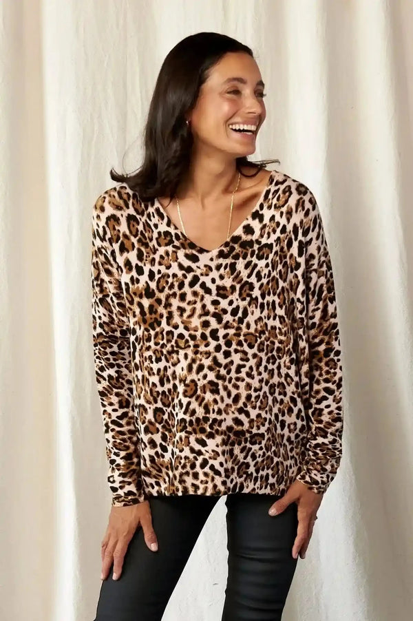 Rana Animal Print Jumper Knitwear