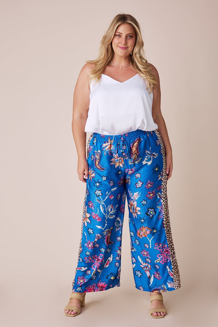 Eden Print Pants Cobalt Pants