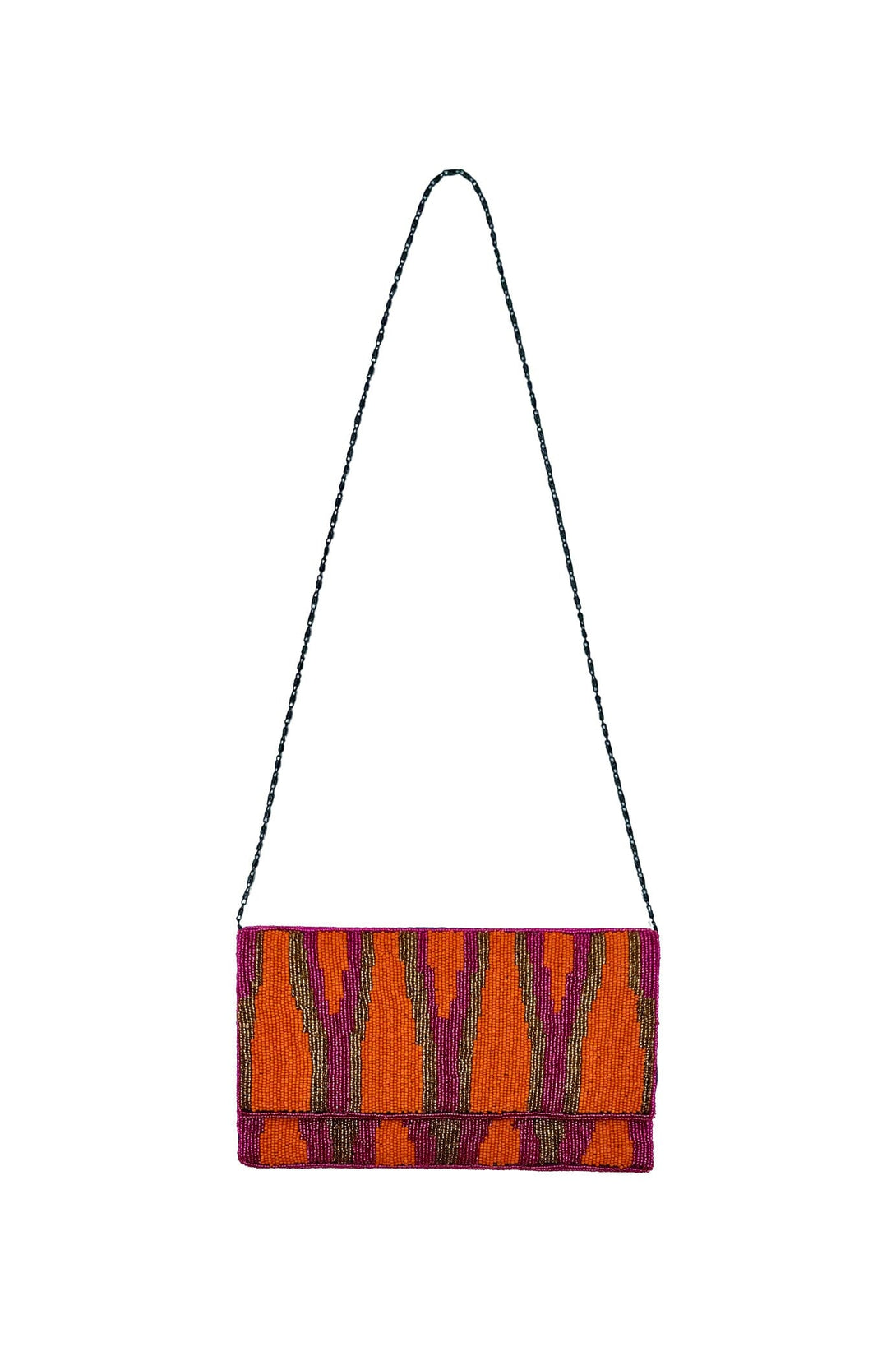 Namira Sequinned Clutch Bag Orange/Pink Clutch