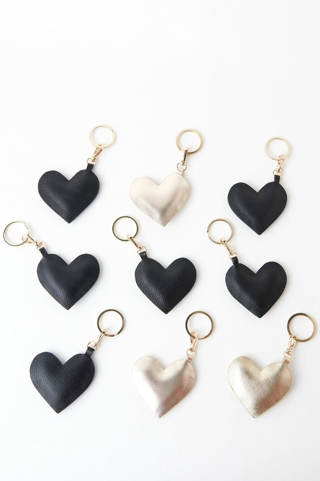 Heart Keyring Soft Leather Gold Accessories
