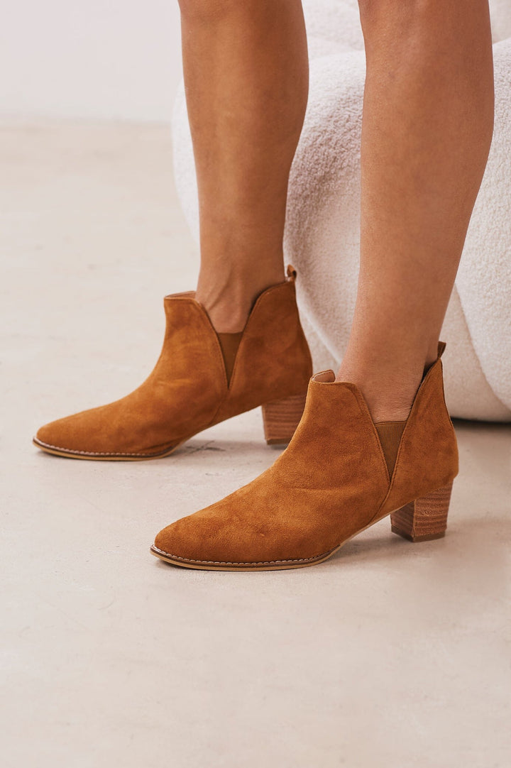 Raven Suede Boots in Tan - Pre Order Shoes