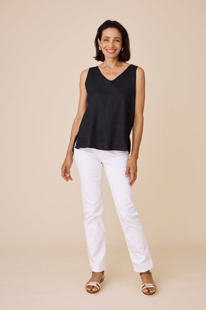 Katya Jeans White High Rise Denim Pants