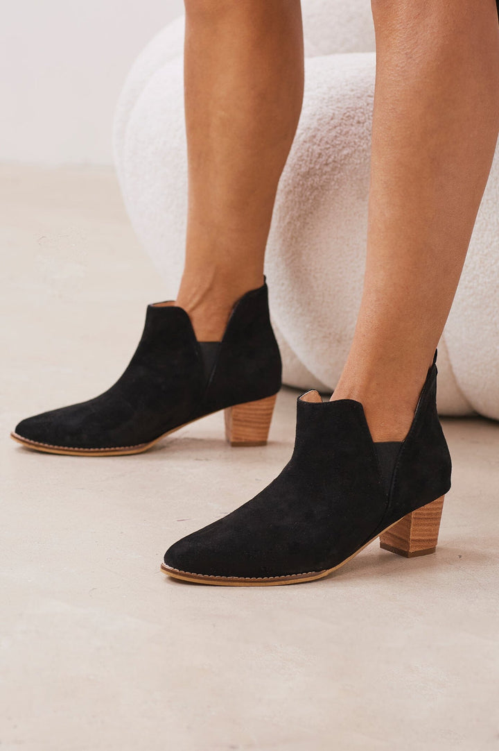 Raven Suede Boots in Black - Pre Order Shoes