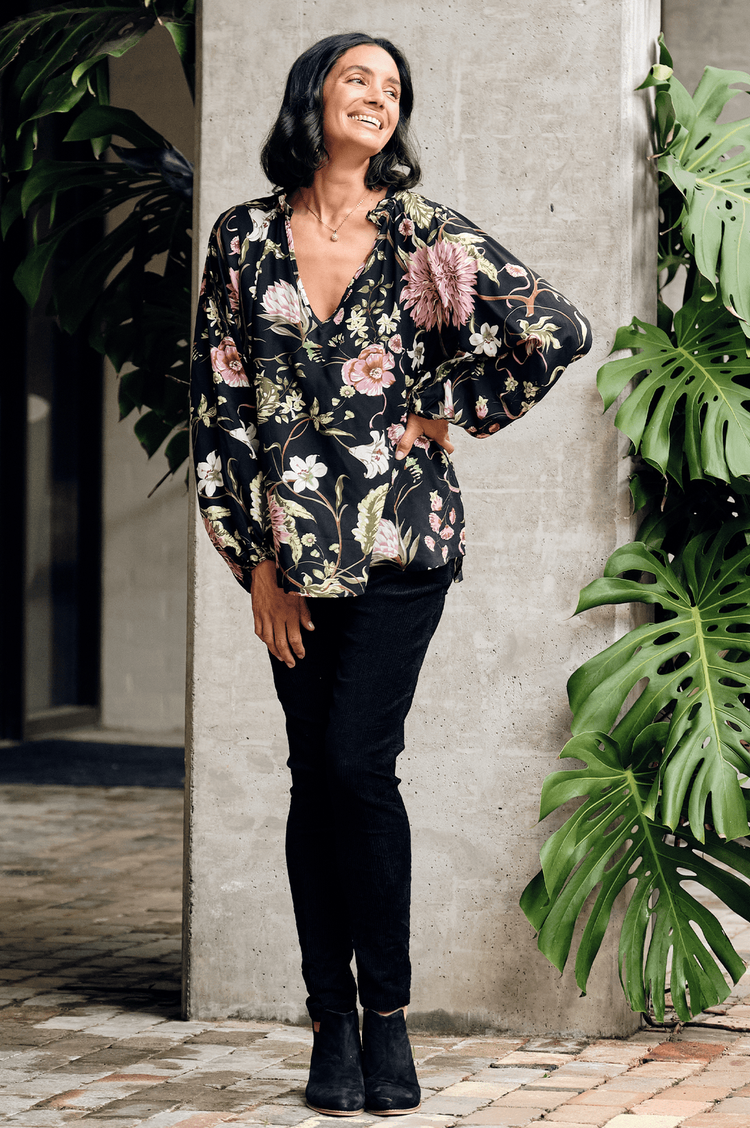Lorenza Floral Long Sleeve Top- Pre Order Tops
