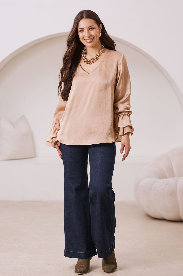 Lola Long Sleeve Top Espresso Tops