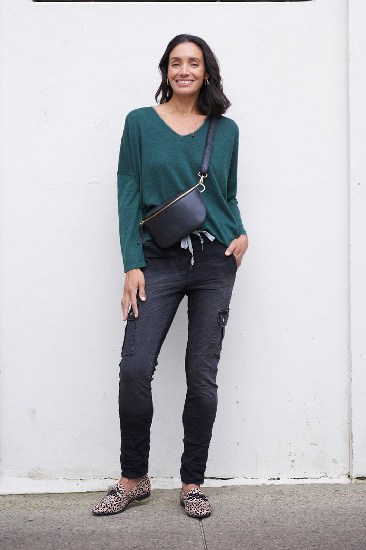 Christina Fine Knit Jumper Forest Green Jumper