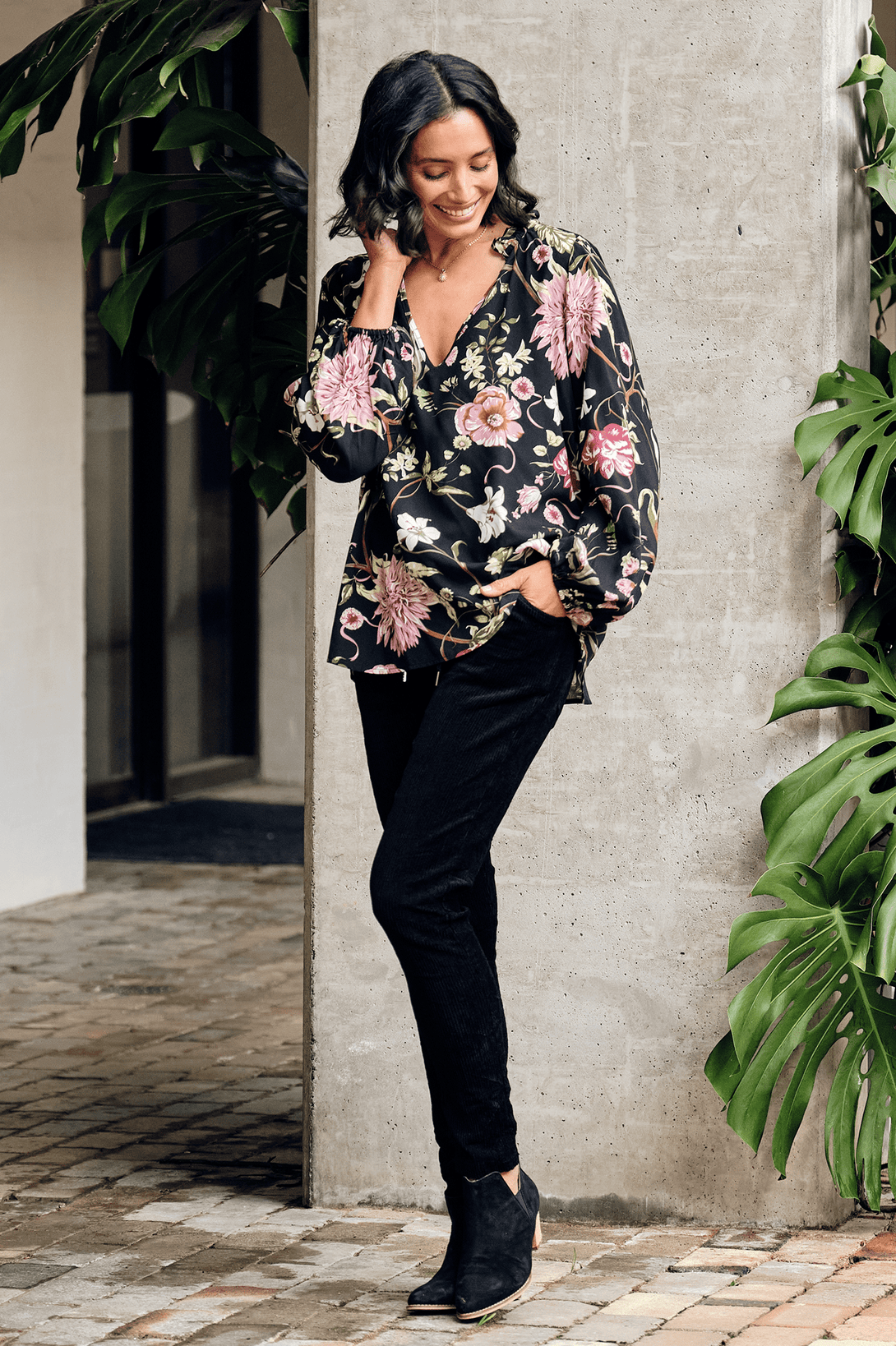 Lorenza Floral Long Sleeve Top- Pre Order Tops