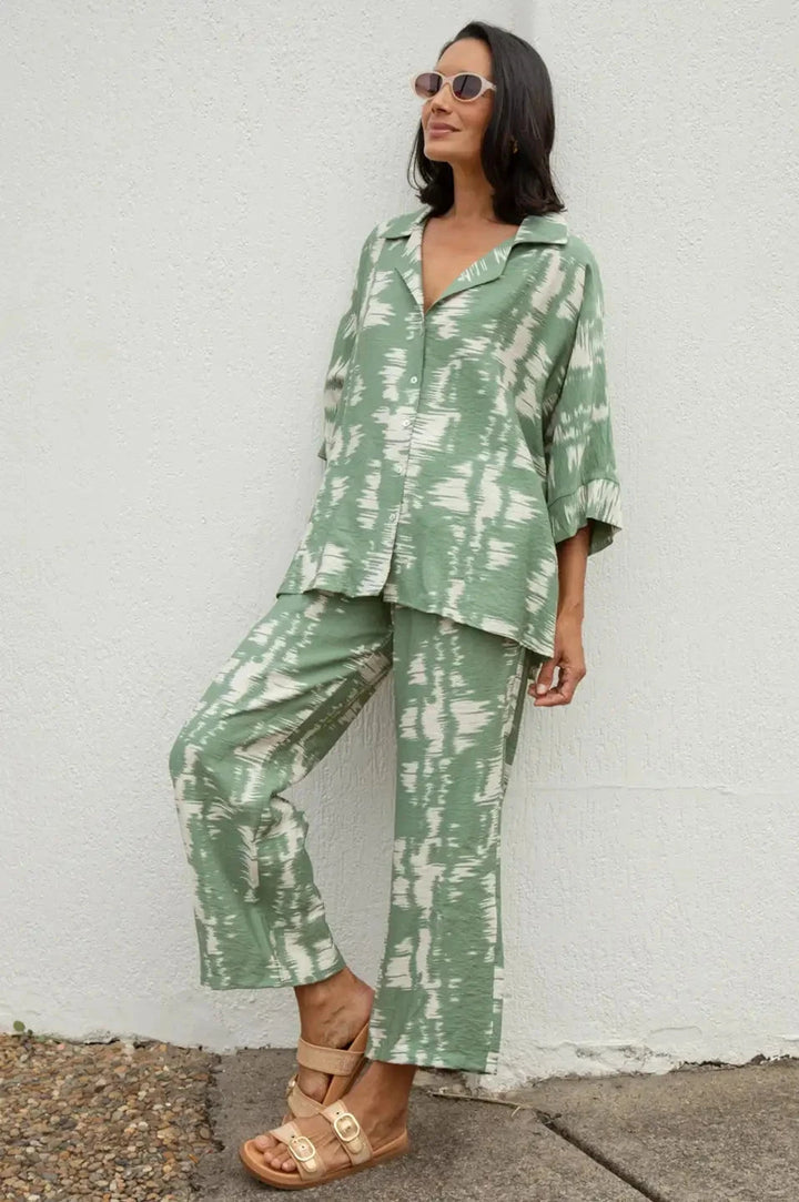 Campania Straight Leg Pants in Sage Pants