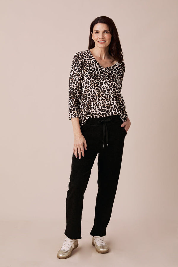 Erica Essential Long Sleeve Top Animal Print Tops