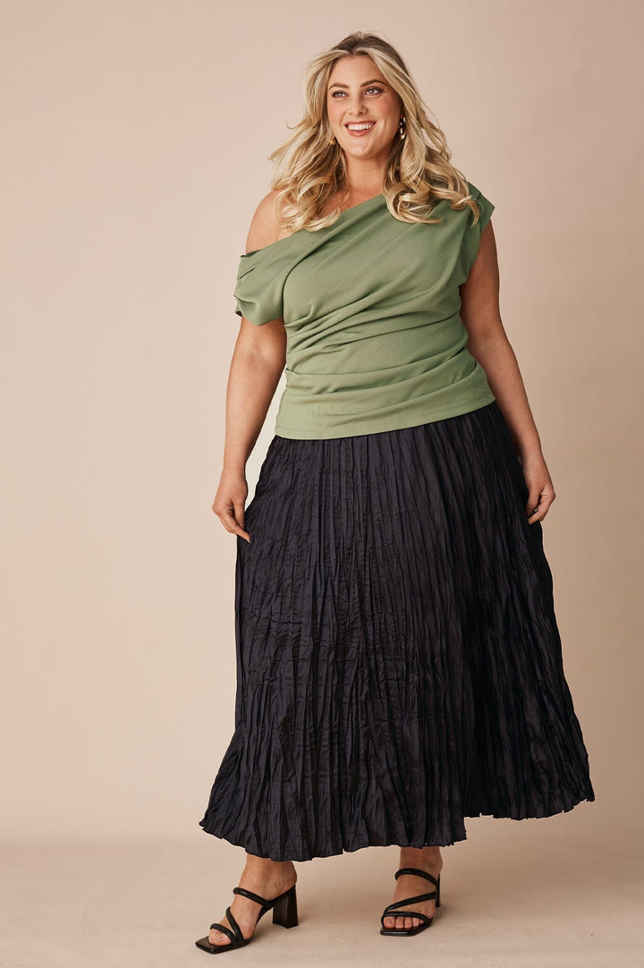 Roslyn Top Olive Tops