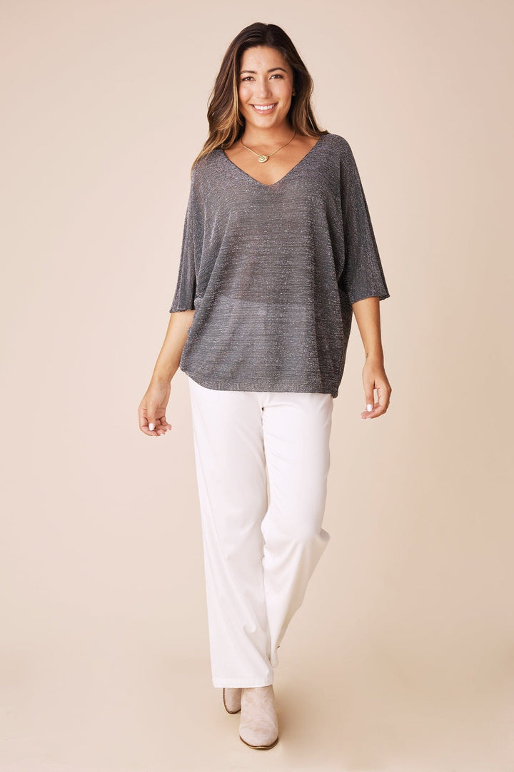 Helena Knitted Top Charcoal Tops