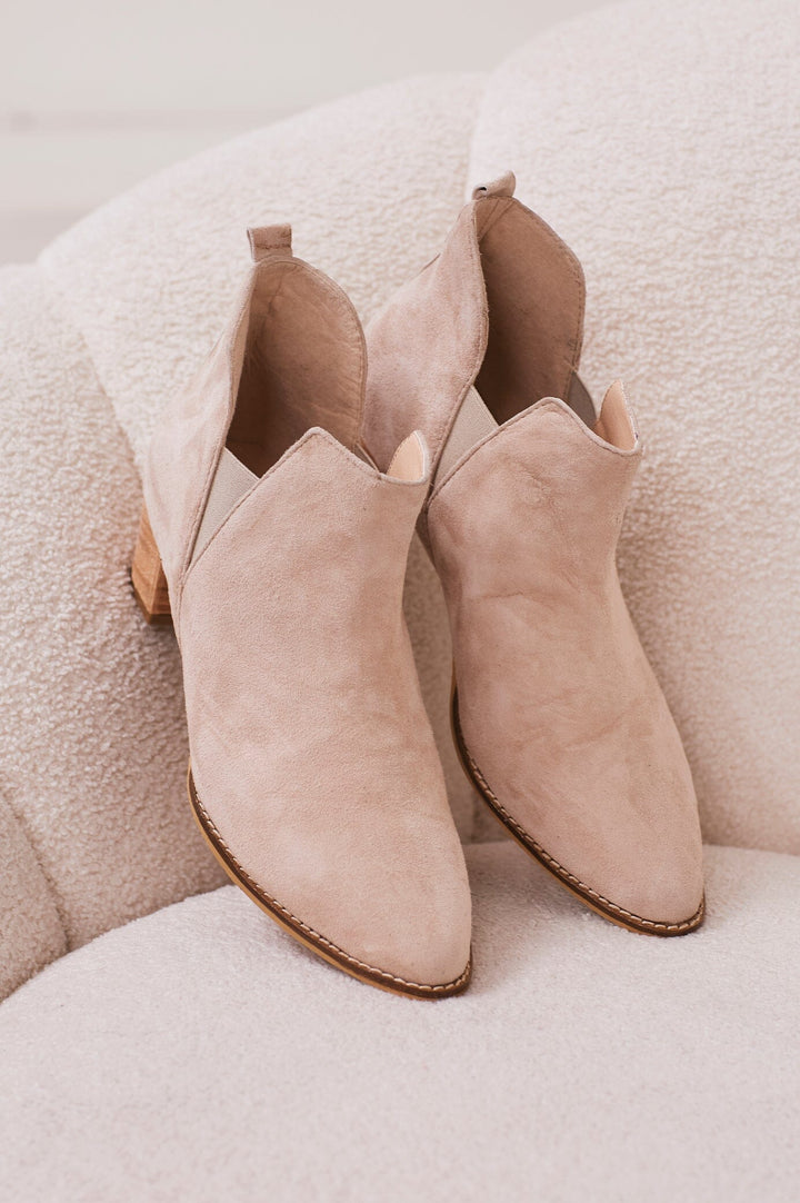 Raven Suede Boots in Ivory - Pre Order Shoes