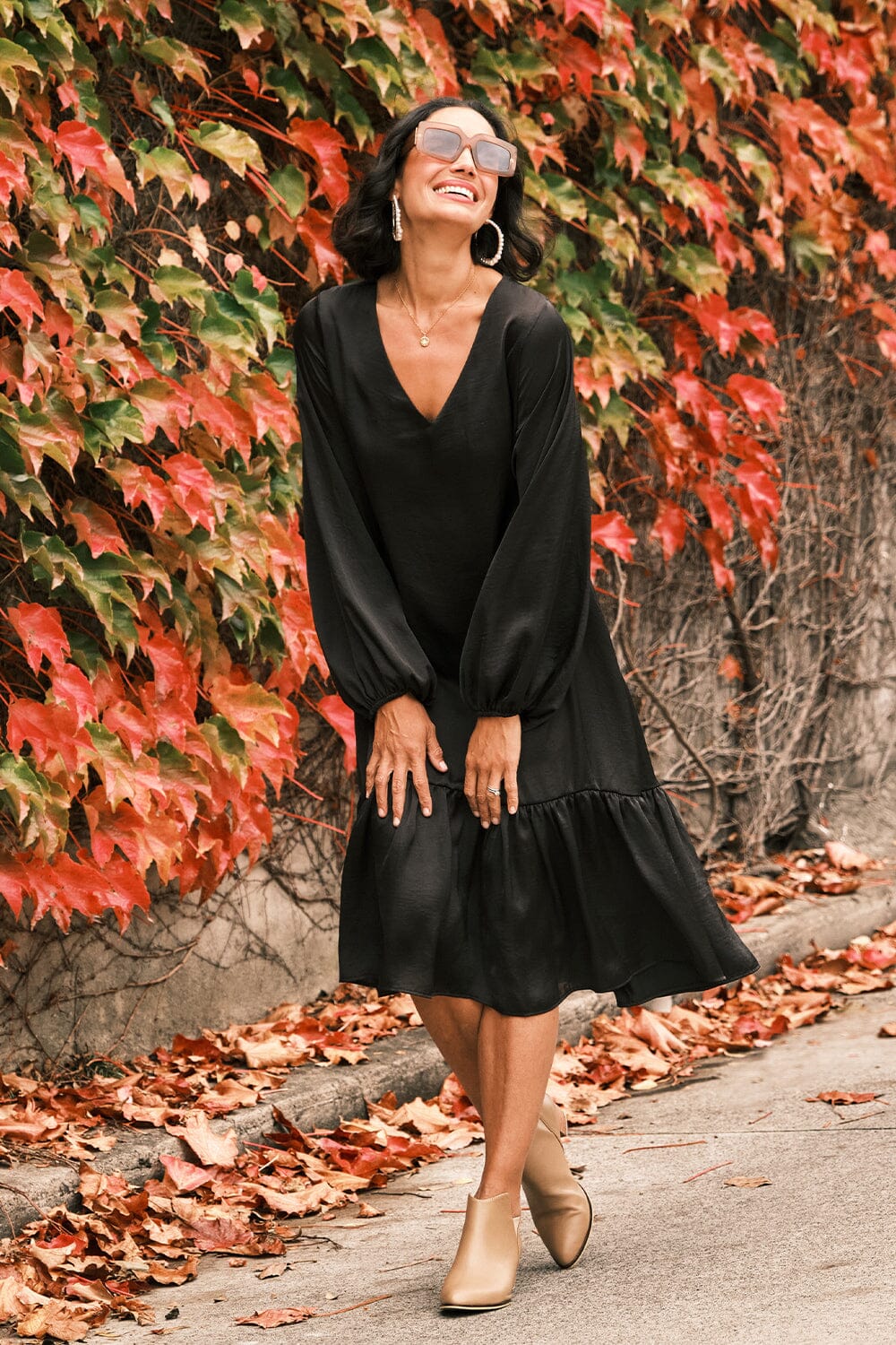 Laurel Long Sleeve Dress Black Dress