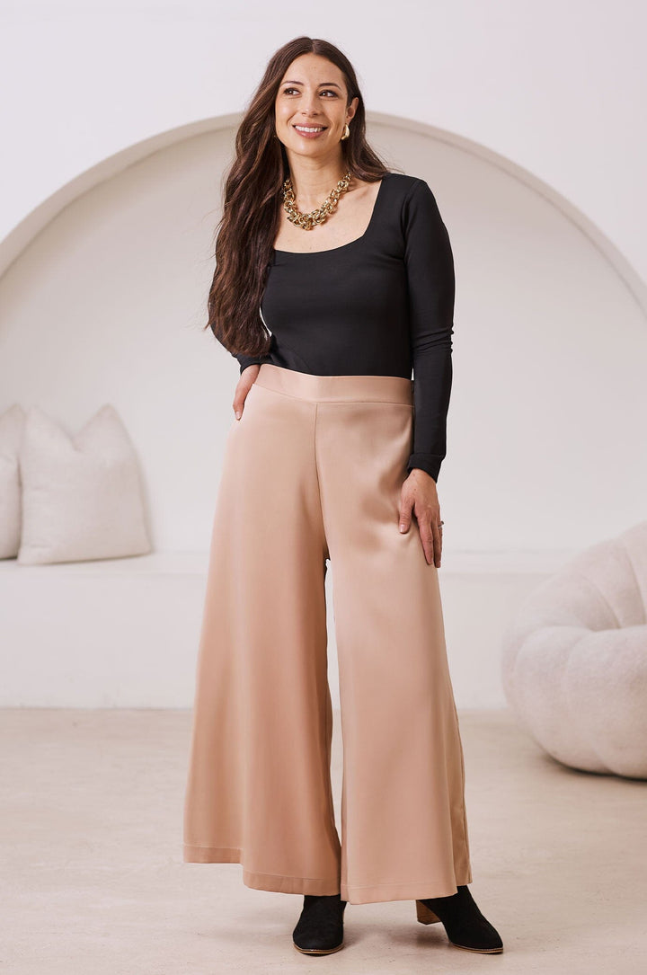 Sloane Wide Leg Pants Champagne Pants