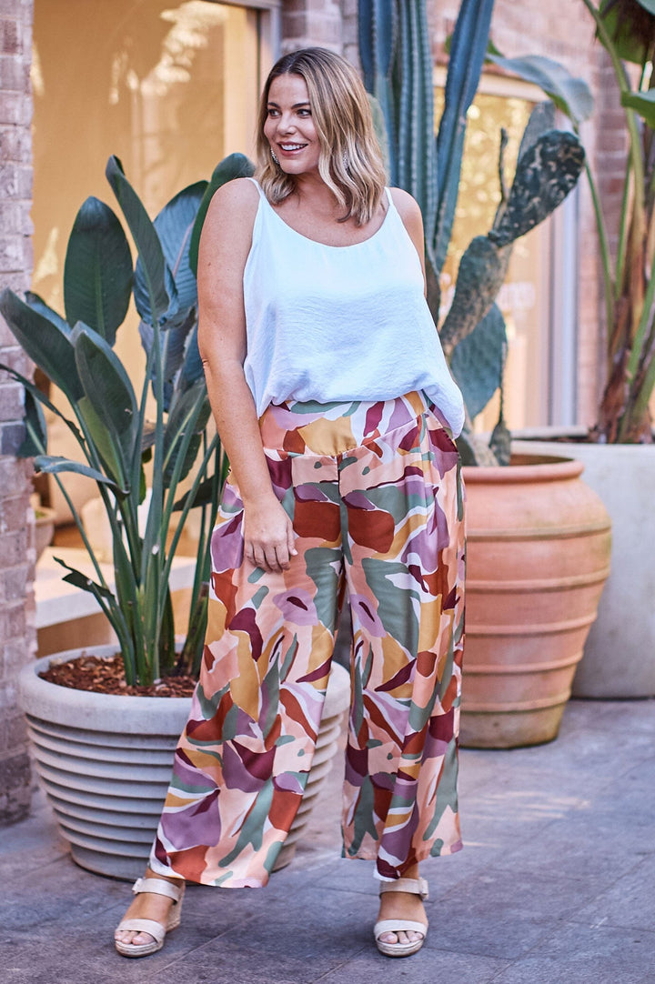 Nikki Palazzo Pants in Delia Print Pants