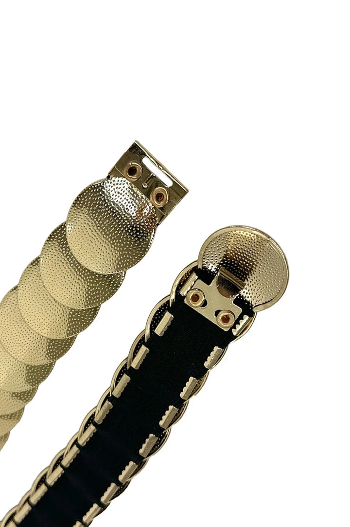 Abriana Elasticated Belt Gold Belts