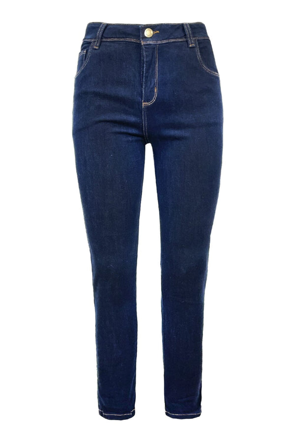 Amber Skinny Jeans Dark Denim Blue High Rise Pants