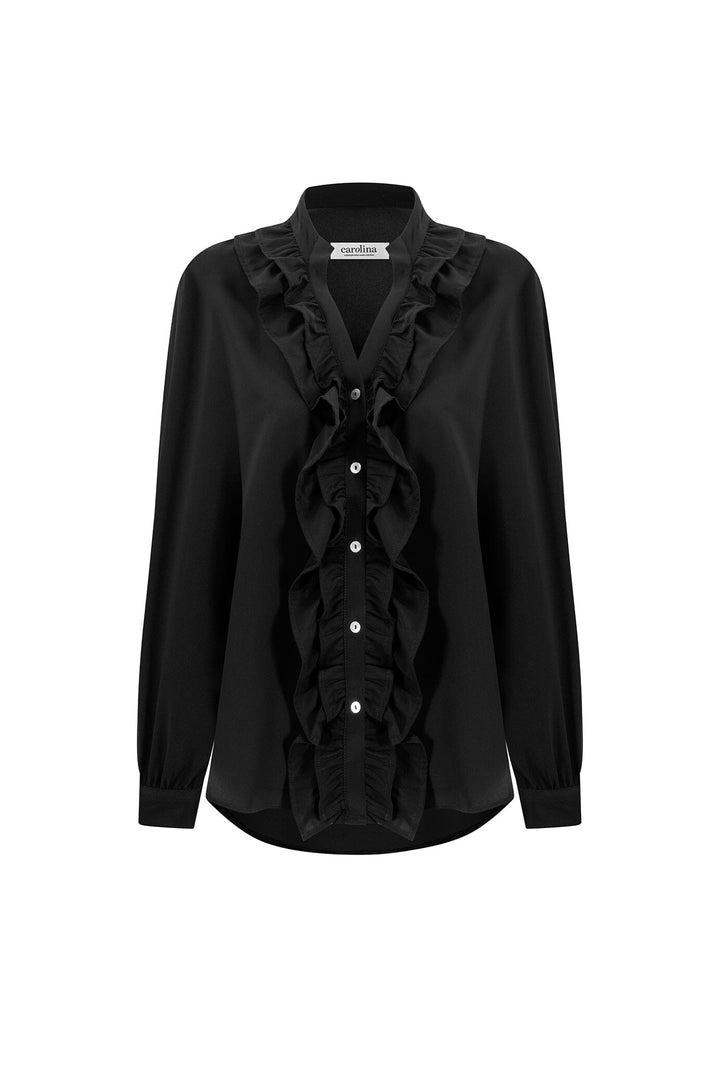 Amery Long Sleeve Top Black Tops
