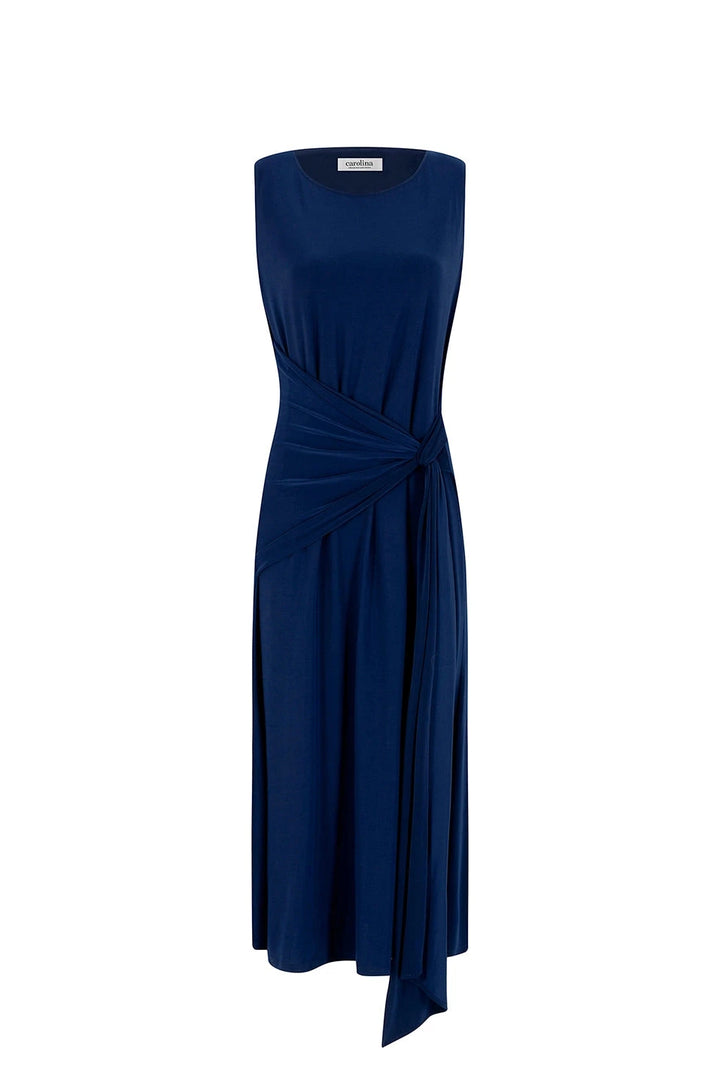 Angelica Sleeveless Midi Dress in Navy - Pre Order Dress