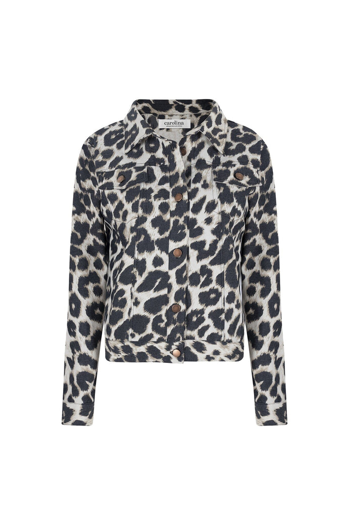 Ava Animal Print Jacket Cream Jacket