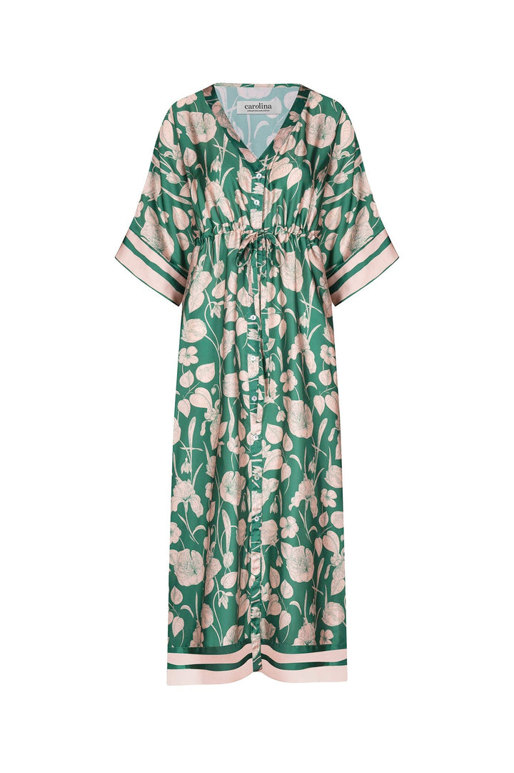 Bridgett Floral Dress Emerald Dress