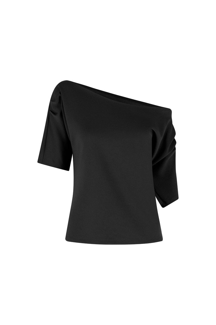 Claudette Off Shoulder Top Black Tops