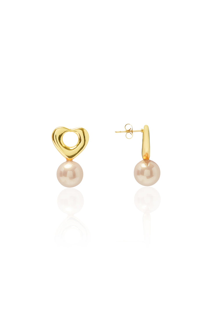 Dayana Love Pearl Earrings Blush Earrings