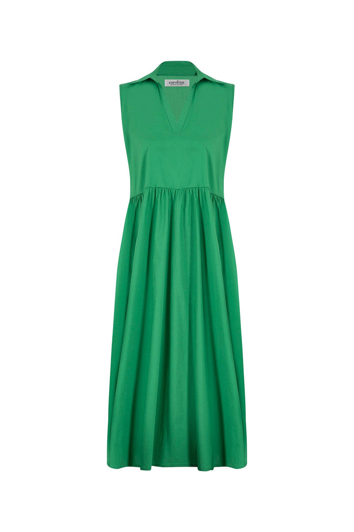 Emme Collared Dress Emerald Dress