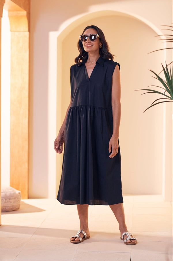 Emme Collared Dress Navy Dress